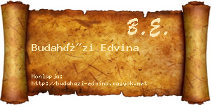 Budaházi Edvina névjegykártya